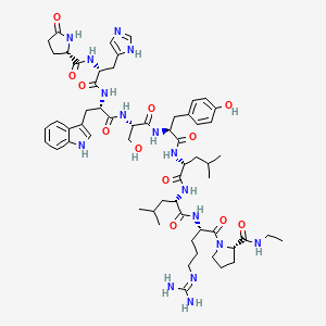molecular formula C59H84N16O12 B584874 (D-His2)-Leuprolide Trifluoroacetic Acid Salt CAS No. 112642-11-2