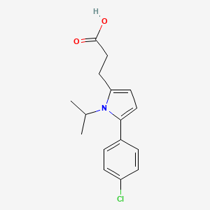 molecular formula C16H18ClNO2 B5848745 3-[5-(4-chlorophenyl)-1-isopropyl-1H-pyrrol-2-yl]propanoic acid 