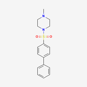 molecular formula C17H20N2O2S B5848770 1-(4-biphenylylsulfonyl)-4-methylpiperazine 