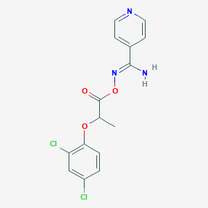 molecular formula C15H13Cl2N3O3 B5848778 N'-{[2-(2,4-dichlorophenoxy)propanoyl]oxy}-4-pyridinecarboximidamide 