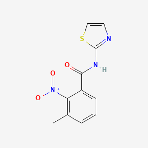 molecular formula C11H9N3O3S B5848784 3-methyl-2-nitro-N-1,3-thiazol-2-ylbenzamide 