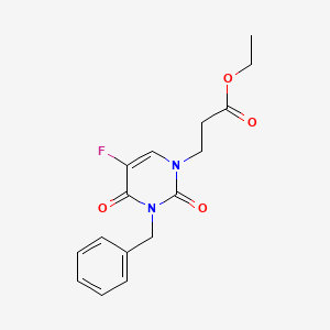 molecular formula C16H17FN2O4 B5848785 ethyl 3-(3-benzyl-5-fluoro-2,4-dioxo-3,4-dihydro-1(2H)-pyrimidinyl)propanoate 