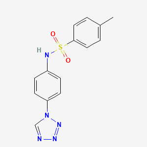 molecular formula C14H13N5O2S B5848799 4-methyl-N-[4-(1H-tetrazol-1-yl)phenyl]benzenesulfonamide 