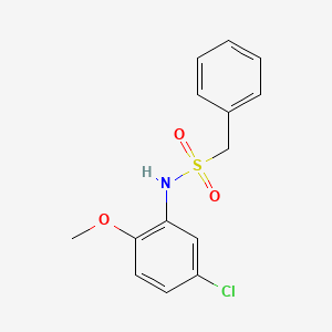 molecular formula C14H14ClNO3S B5848800 N-(5-chloro-2-methoxyphenyl)-1-phenylmethanesulfonamide 