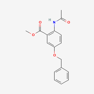 molecular formula C17H17NO4 B584881 2-(Acetylamino)-5-(phenylmethoxy)-benzoic Acid Methyl Ester CAS No. 340291-79-4