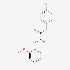molecular formula C16H16ClNO2 B5848816 2-(4-chlorophenyl)-N-(2-methoxybenzyl)acetamide 