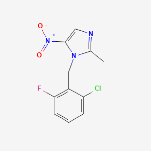 molecular formula C11H9ClFN3O2 B5848831 1-(2-chloro-6-fluorobenzyl)-2-methyl-5-nitro-1H-imidazole 
