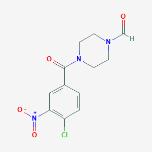 molecular formula C12H12ClN3O4 B5848838 4-(4-chloro-3-nitrobenzoyl)-1-piperazinecarbaldehyde 