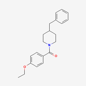 molecular formula C21H25NO2 B5848845 4-benzyl-1-(4-ethoxybenzoyl)piperidine 