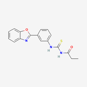 N-({[3-(1,3-benzoxazol-2-yl)phenyl]amino}carbonothioyl)propanamide