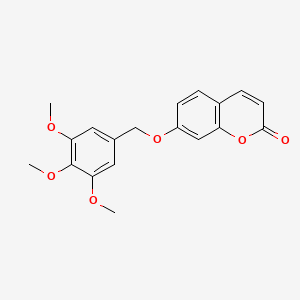 molecular formula C19H18O6 B5848858 7-[(3,4,5-trimethoxybenzyl)oxy]-2H-chromen-2-one 