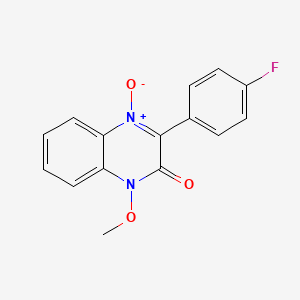 molecular formula C15H11FN2O3 B5848903 3-(4-fluorophenyl)-1-methoxy-2(1H)-quinoxalinone 4-oxide 