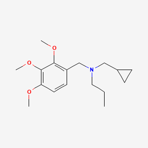 molecular formula C17H27NO3 B5848908 (cyclopropylmethyl)propyl(2,3,4-trimethoxybenzyl)amine 