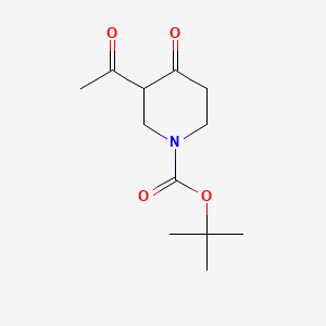 molecular formula C12H19NO4 B584891 叔丁基 3-乙酰基-4-氧代哌啶-1-羧酸酯 CAS No. 157327-43-0