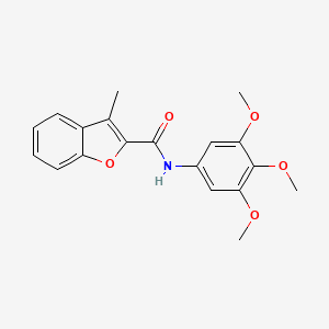 molecular formula C19H19NO5 B5848935 3-methyl-N-(3,4,5-trimethoxyphenyl)-1-benzofuran-2-carboxamide 