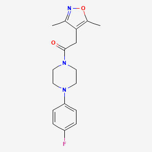 2-(3,5-Dimethyl-1,2-oxazol-4-yl)-1-[4-(4-fluorophenyl)piperazin-1-yl]ethanone