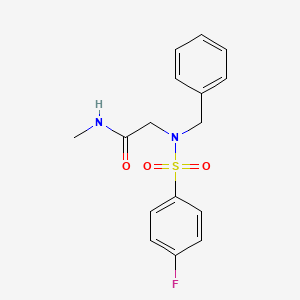 molecular formula C16H17FN2O3S B5848951 N~2~-benzyl-N~2~-[(4-fluorophenyl)sulfonyl]-N~1~-methylglycinamide 