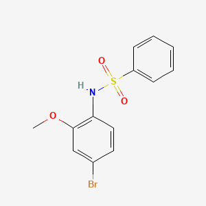 molecular formula C13H12BrNO3S B5848956 N-(4-bromo-2-methoxyphenyl)benzenesulfonamide 