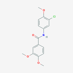 molecular formula C16H16ClNO4 B5848957 N-(3-chloro-4-methoxyphenyl)-3,4-dimethoxybenzamide 