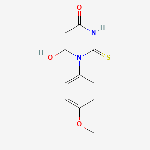 molecular formula C11H10N2O3S B5848963 6-hydroxy-2-mercapto-3-(4-methoxyphenyl)-4(3H)-pyrimidinone 