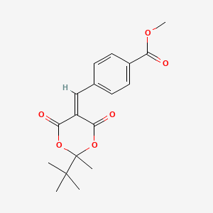 molecular formula C18H20O6 B5848988 methyl 4-[(2-tert-butyl-2-methyl-4,6-dioxo-1,3-dioxan-5-ylidene)methyl]benzoate 
