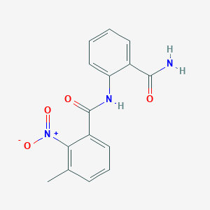 molecular formula C15H13N3O4 B5848995 N-[2-(aminocarbonyl)phenyl]-3-methyl-2-nitrobenzamide 