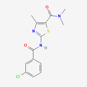 2-[(3-chlorobenzoyl)amino]-N,N,4-trimethyl-1,3-thiazole-5-carboxamide