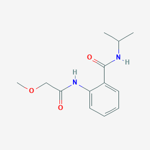 molecular formula C13H18N2O3 B5849013 N-isopropyl-2-[(methoxyacetyl)amino]benzamide 