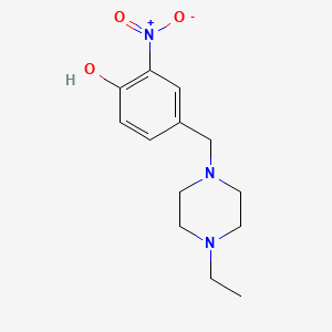 molecular formula C13H19N3O3 B5849020 4-[(4-ethyl-1-piperazinyl)methyl]-2-nitrophenol 