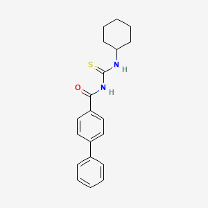 molecular formula C20H22N2OS B5849023 N-[(cyclohexylamino)carbonothioyl]-4-biphenylcarboxamide 
