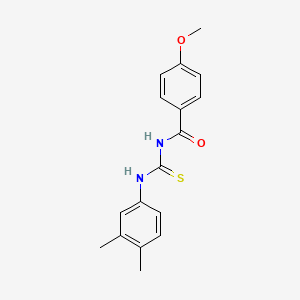 molecular formula C17H18N2O2S B5849035 N-{[(3,4-dimethylphenyl)amino]carbonothioyl}-4-methoxybenzamide 
