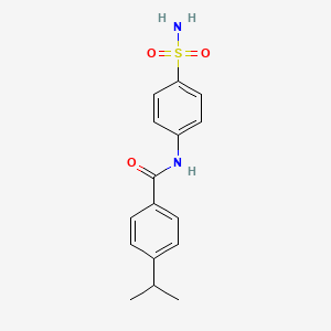 molecular formula C16H18N2O3S B5849041 N-[4-(aminosulfonyl)phenyl]-4-isopropylbenzamide 