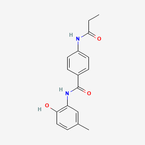 molecular formula C17H18N2O3 B5849047 N-(2-hydroxy-5-methylphenyl)-4-(propionylamino)benzamide 