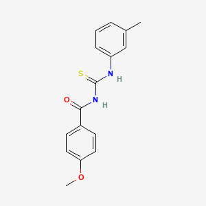 molecular formula C16H16N2O2S B5849052 4-methoxy-N-{[(3-methylphenyl)amino]carbonothioyl}benzamide 