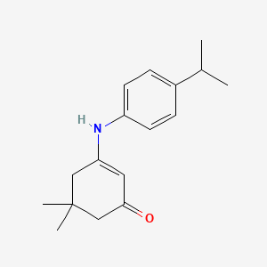 molecular formula C17H23NO B5849061 3-[(4-isopropylphenyl)amino]-5,5-dimethyl-2-cyclohexen-1-one 