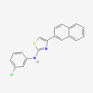 molecular formula C19H13ClN2S B5849069 N-(3-chlorophenyl)-4-(2-naphthyl)-1,3-thiazol-2-amine 