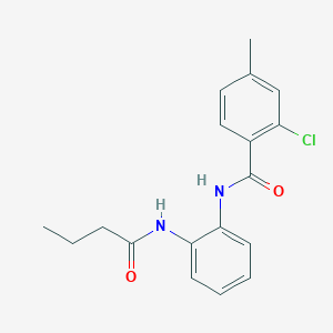 molecular formula C18H19ClN2O2 B5849073 N-[2-(butyrylamino)phenyl]-2-chloro-4-methylbenzamide 