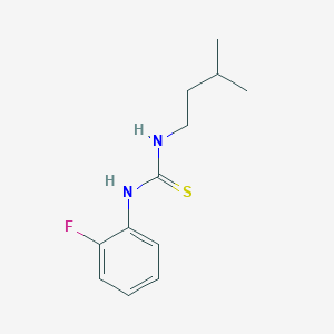 molecular formula C12H17FN2S B5849081 N-(2-fluorophenyl)-N'-(3-methylbutyl)thiourea 
