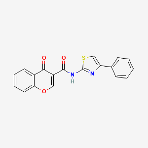molecular formula C19H12N2O3S B5849084 4-oxo-N-(4-phenyl-1,3-thiazol-2-yl)-4H-chromene-3-carboxamide 