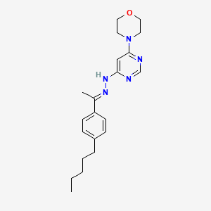 1-(4-pentylphenyl)ethanone [6-(4-morpholinyl)-4-pyrimidinyl]hydrazone
