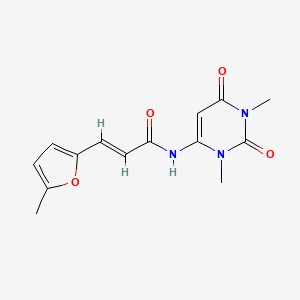 molecular formula C14H15N3O4 B5849091 N-(1,3-dimethyl-2,6-dioxo-1,2,3,6-tetrahydro-4-pyrimidinyl)-3-(5-methyl-2-furyl)acrylamide 