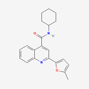 molecular formula C21H22N2O2 B5849128 N-cyclohexyl-2-(5-methyl-2-furyl)-4-quinolinecarboxamide 