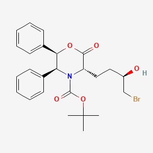 molecular formula C25H30BrNO5 B584914 Tert-butyl (3S,5S,6R)-3-[(3R)-4-bromo-3-hydroxybutyl]-2-oxo-5,6-diphenylmorpholine-4-carboxylate CAS No. 869111-53-5