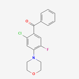 molecular formula C17H15ClFNO2 B5849140 [2-chloro-5-fluoro-4-(4-morpholinyl)phenyl](phenyl)methanone 