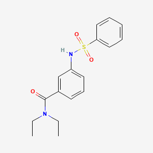 molecular formula C17H20N2O3S B5849142 N,N-diethyl-3-[(phenylsulfonyl)amino]benzamide 