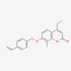 molecular formula C21H20O3 B5849149 4-ethyl-8-methyl-7-[(4-vinylbenzyl)oxy]-2H-chromen-2-one 