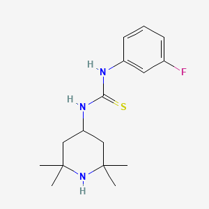 molecular formula C16H24FN3S B5849155 N-(3-fluorophenyl)-N'-(2,2,6,6-tetramethyl-4-piperidinyl)thiourea 