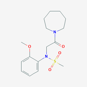 molecular formula C16H24N2O4S B5849163 N-[2-(1-azepanyl)-2-oxoethyl]-N-(2-methoxyphenyl)methanesulfonamide 