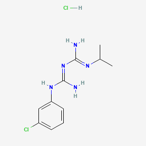 molecular formula C11H17Cl2N5 B584917 1-(3-氯苯基)-5-异丙基双胍盐酸盐 CAS No. 1071546-52-5