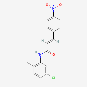 molecular formula C16H13ClN2O3 B5849173 N-(5-chloro-2-methylphenyl)-3-(4-nitrophenyl)acrylamide 